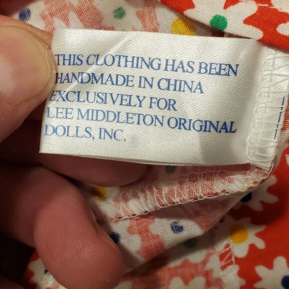 Lee Middleton Reborn Red Daisy Floral Doll Clothes Shirt - Picture 8 of 8